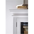 Beaumont Lane Solid Mahogany Display Buffet with 2 Glass Doors in Pure White