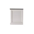 Beaumont Lane Mahogany Bedside Table with Shelves in White Distress & Deep Brown