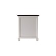 Beaumont Lane Mahogany Bedside Table with Shelves in White Distress & Deep Brown