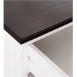 Beaumont Lane Mahogany Bedside Table with Shelves in White Distress & Deep Brown