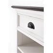 Beaumont Lane Mahogany Bedside Table with Shelves in White Distress & Deep Brown