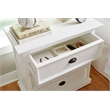 Beaumont Lane Mahogany Wood Bedside 3 Drawer Unit in Classic White