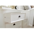 Beaumont Lane Mahogany Wood Bedside 3 Drawer Unit in Classic White
