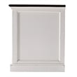 Beaumont Lane Mahogany Wood Bedside 3 Drawer Unit in White Distress & Deep Brown