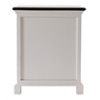 Beaumont Lane Mahogany Wood Bedside 3 Drawer Unit in White Distress & Deep Brown