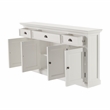 Beaumont Lane Mahogany Wood Buffet Console Table with 3 Drawers in White