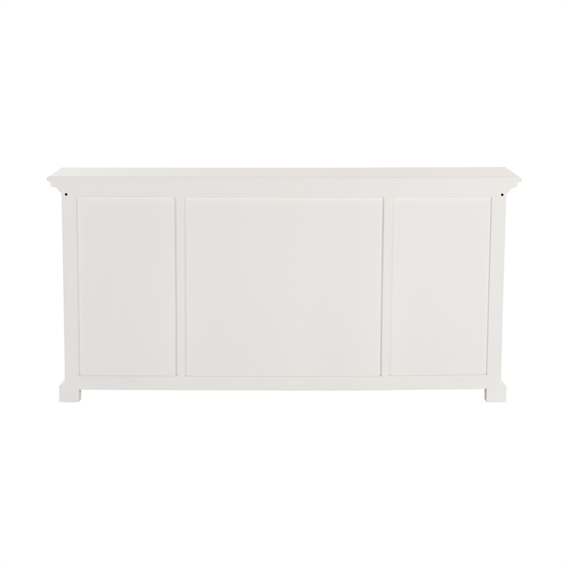 Beaumont Lane Mahogany Wood Buffet Console Table with 3 Drawers in White