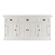 Beaumont Lane Mahogany Wood Buffet Console Table with 3 Drawers in White