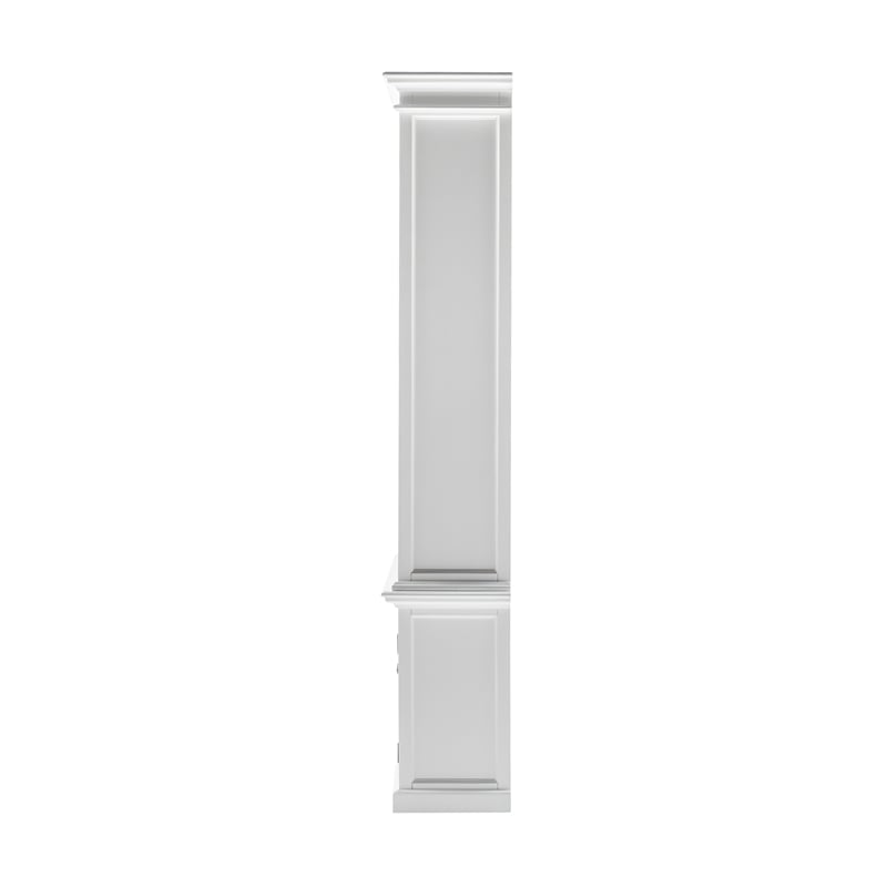 Beaumont Lane Mahogany Wood Single-Bay Hutch with 5 Shelves in White