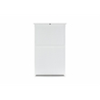 Beaumont Lane Solid Mahogany Bookcase with 5 Fixed Shelves in White