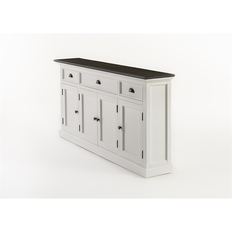 Beaumont Lane Buffet Console Table with 3 Drawers in White and Black