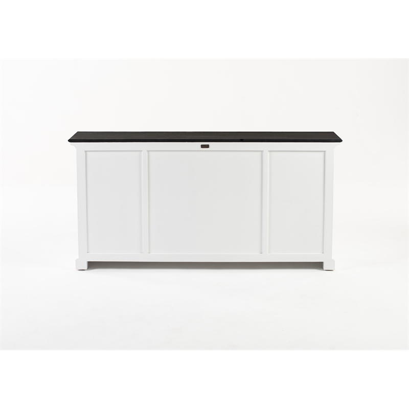 Beaumont Lane Buffet Console Table with 3 Drawers in White and Black