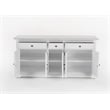 Beaumont Lane Solid Wood Buffet with 5 Doors 3 Drawers in White
