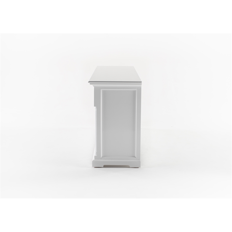 Beaumont Lane Solid Wood Buffet with 5 Doors 3 Drawers in White