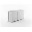Beaumont Lane Solid Wood Buffet with 5 Doors 3 Drawers in White