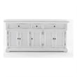 Beaumont Lane Solid Wood Buffet with 5 Doors 3 Drawers in White