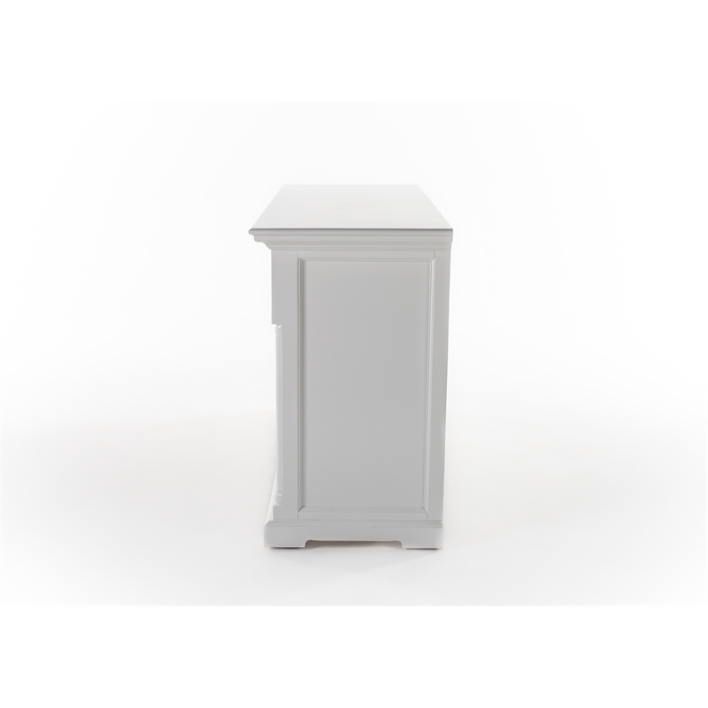 Beaumont Lane Solid Wood Buffet with 4 Doors 3 Drawers in White