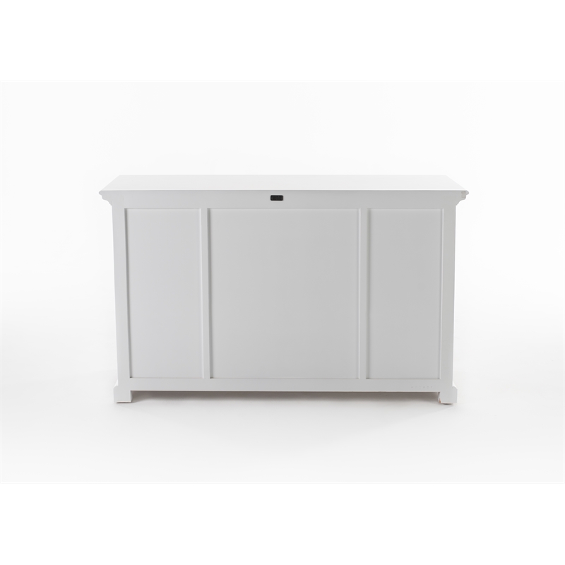 Beaumont Lane Solid Wood Buffet with 4 Doors 3 Drawers in White