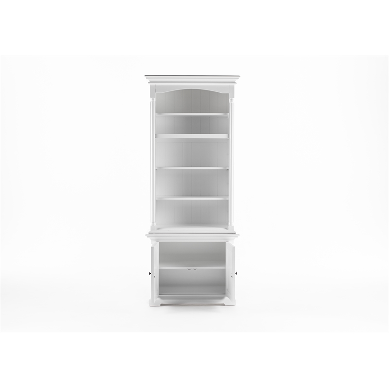 Beaumont Lane Single-Bay Hutch Unit with Adjustable Shelving in White
