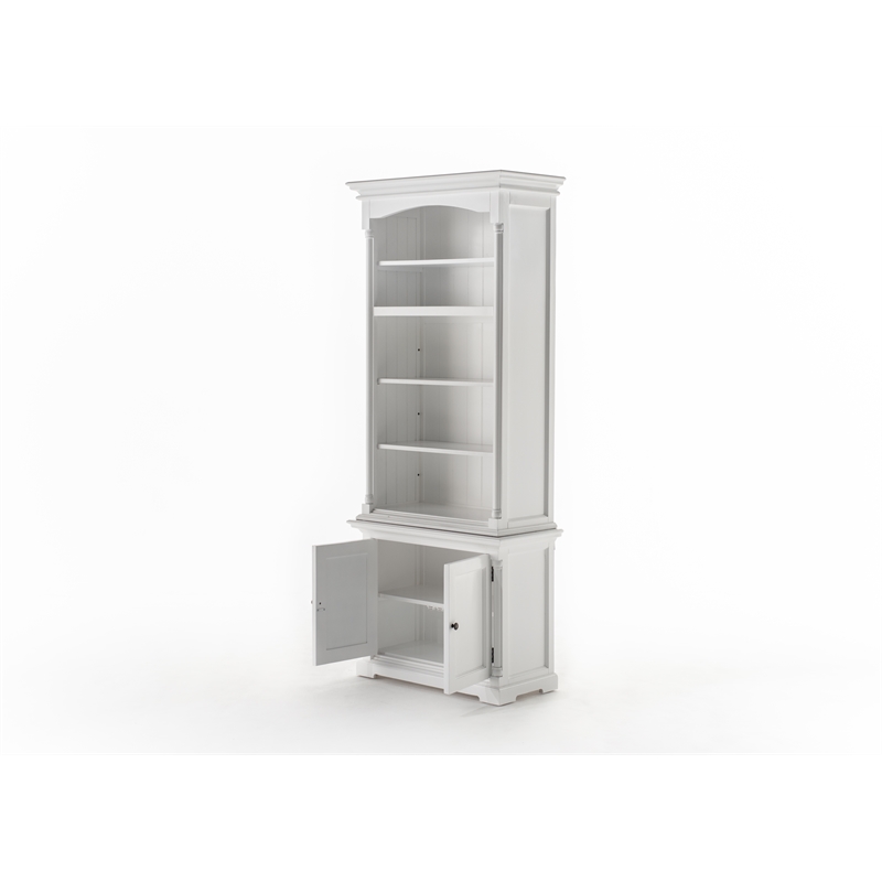 Beaumont Lane Single-Bay Hutch Unit with Adjustable Shelving in White