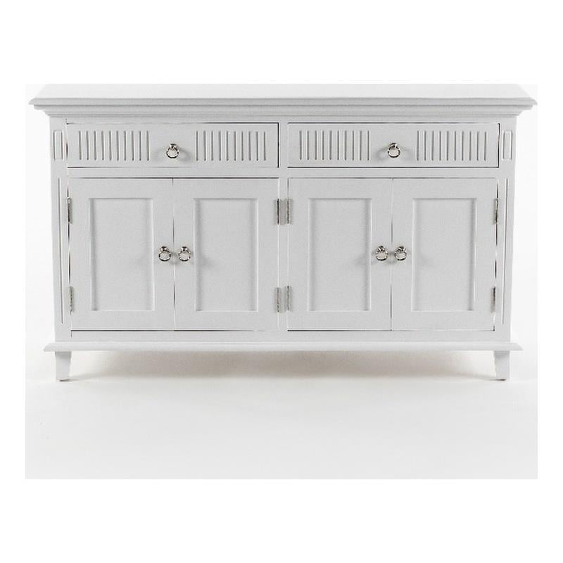 Beaumont Lane Plantation Mahogany Buffet with 4 Doors in White
