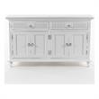 Beaumont Lane Plantation Mahogany Buffet with 4 Doors in White