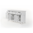 Beaumont Lane Solid Wood Buffet with 4 Doors 3 Drawers in White