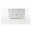 Beaumont Lane Solid Wood Buffet with 4 Doors 3 Drawers in White