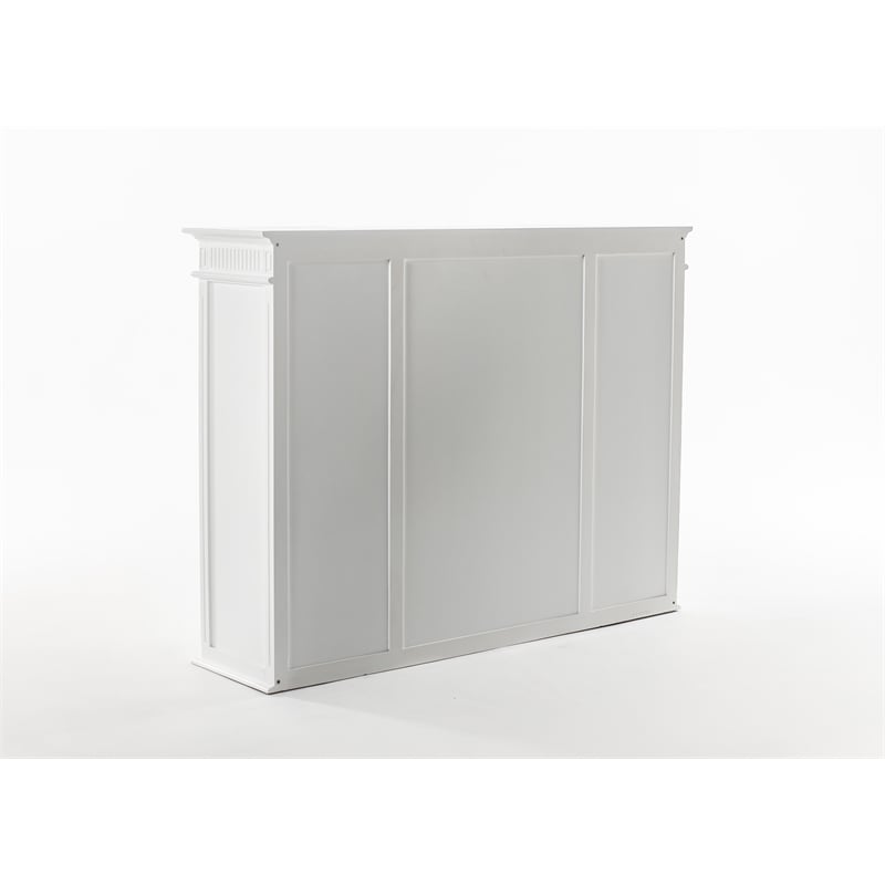 Beaumont Lane Kitchen Hutch Cabinet with 5 Doors 3 Drawers in White