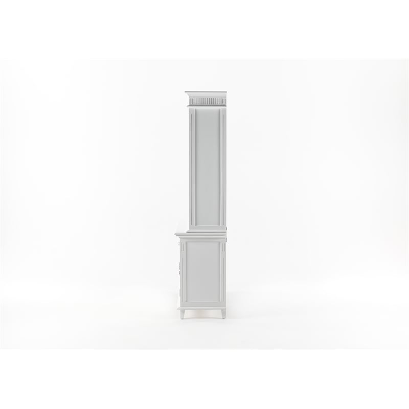 Beaumont Lane Hutch Unit with 6 Shelves and Groove Detailing in White