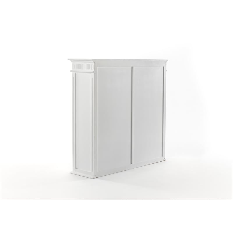 Beaumont Lane Hutch Unit with 6 Shelves and Groove Detailing in White