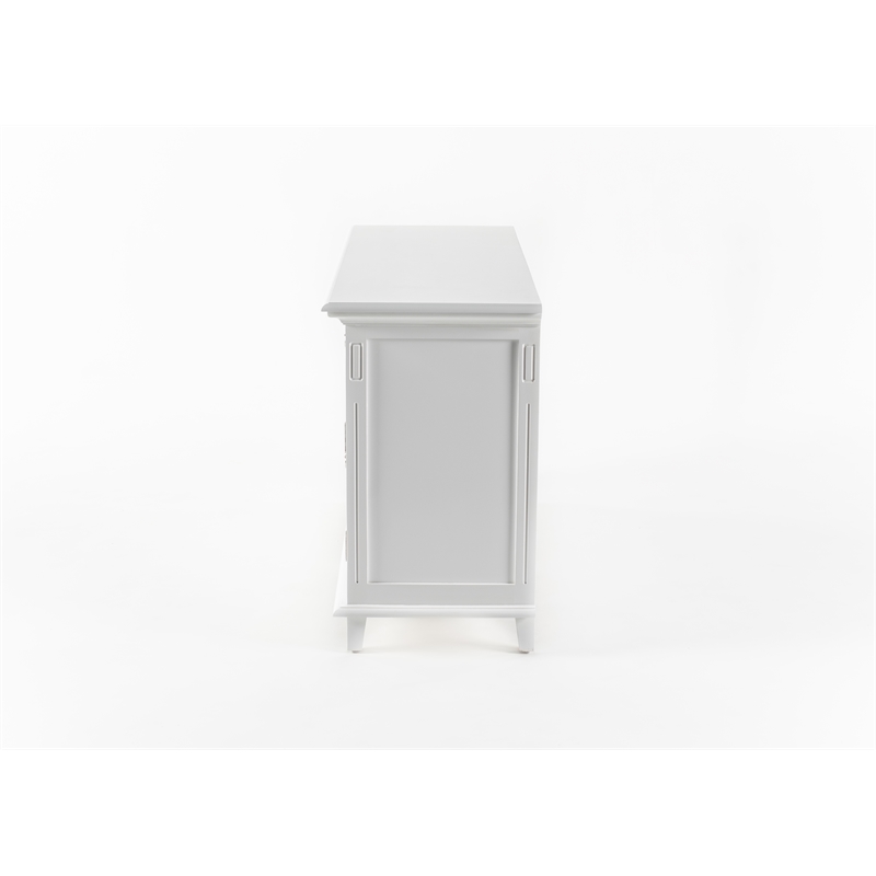 Beaumont Lane Hutch Unit with 6 Shelves and Groove Detailing in White