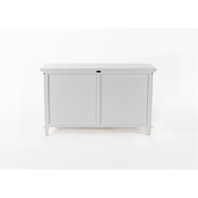 Beaumont Lane Hutch Unit with 6 Shelves and Groove Detailing in White