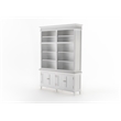 Beaumont Lane Double-Bay Solid Wood Hutch Unit with Adjustable Shelves in White