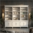 Beaumont Lane Triple-Bay Solid Wood Hutch Unit with Adjustable Shelves in White