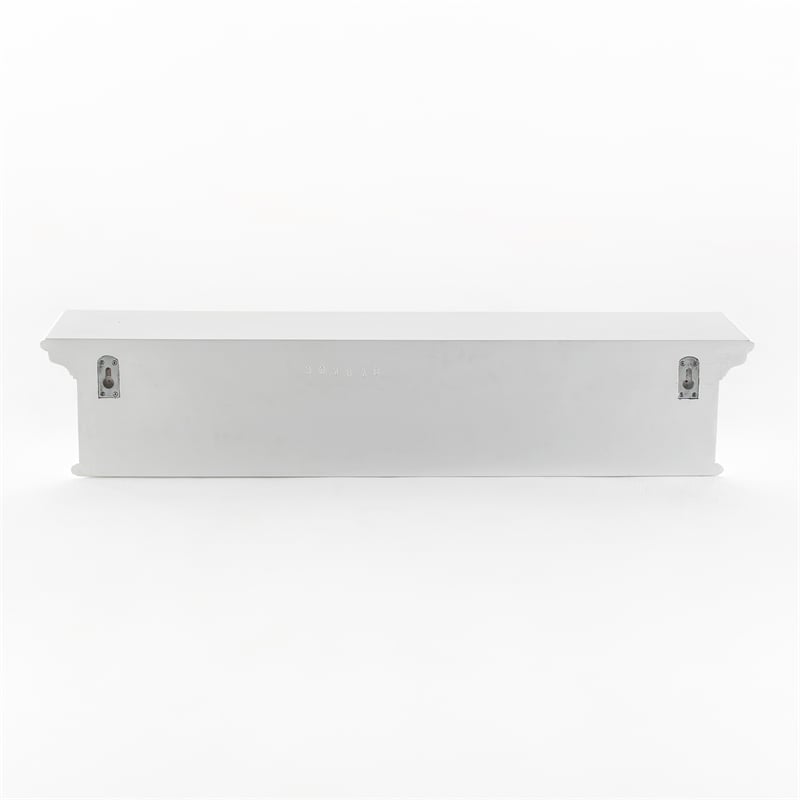 Beaumont Lane 6 Hook Grooved Solid Mahogany Coat Rack in Pure White