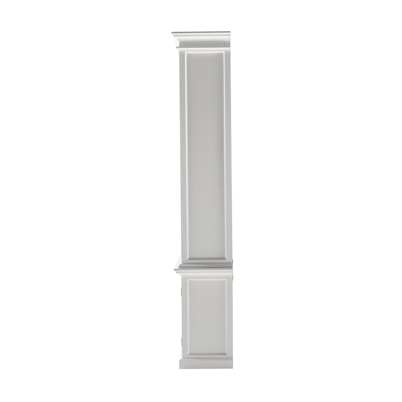 Beaumont Lane Mahogany Wood Single-Bay Hutch with 5 Shelves in White
