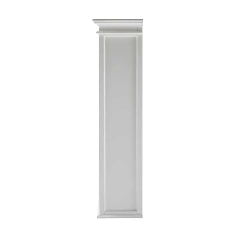 Beaumont Lane Mahogany Wood Single-Bay Hutch with 5 Shelves in White