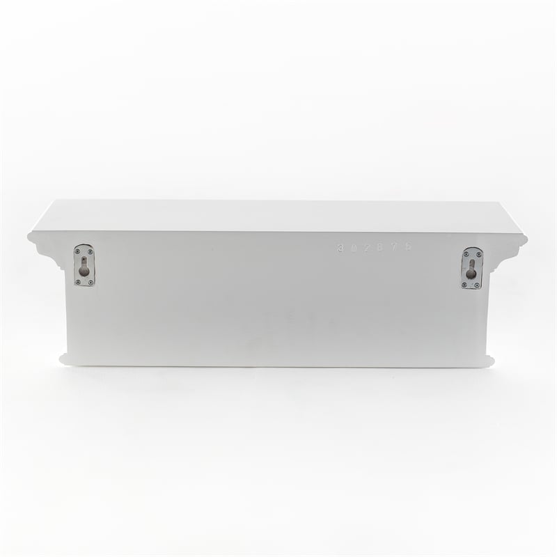 Beaumont Lane 4 Hook Grooved Solid Mahogany Coat Rack in Pure White