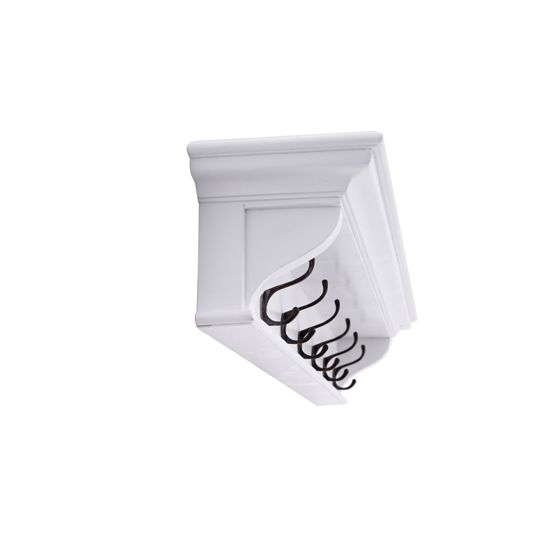 Beaumont Lane Mahogany Wood 6 Hook Coat Rack 100 cm in White