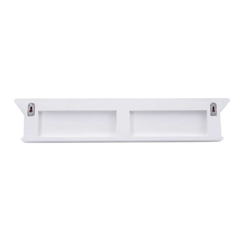 Beaumont Lane Mahogany Wood 6 Hook Coat Rack 100 cm in White
