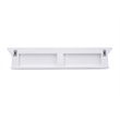 Beaumont Lane Mahogany Wood 6 Hook Coat Rack 100 cm in White