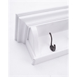 Beaumont Lane Mahogany Wood 8 Hook Coat Rack 130 cm in White