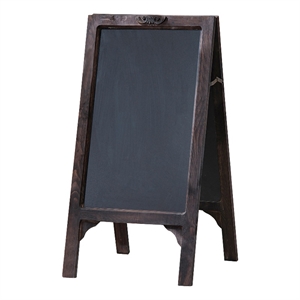 Beaumont Lane 25&quot Classic Wood Blackboard Stand Dual Framed Carved Details
