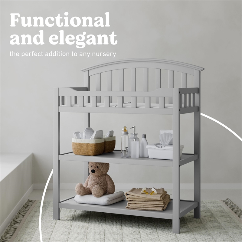 Graco Changing Table in Pebble Gray