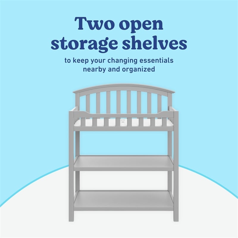 Graco Changing Table in Pebble Gray