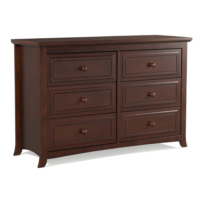 Graco Kendall 6 Drawer Double Dresser In Cherry 03546 214