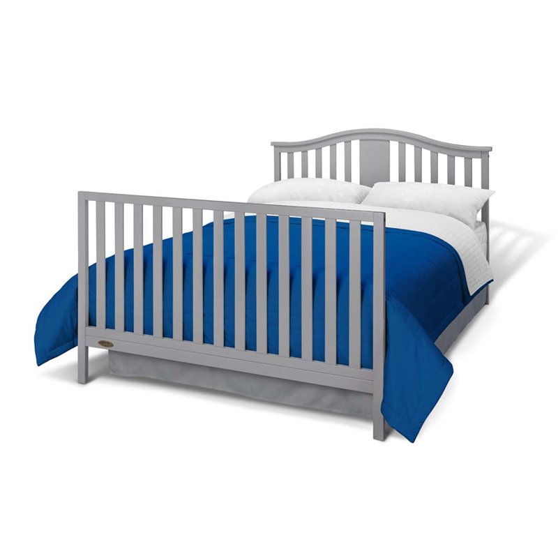 Graco Solano 4in1 Convertible Crib with Mattress in Pebble Gray