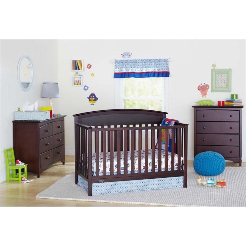 Stork Craft USA Graco Benton 4-in-1 Convertible Crib in Espresso