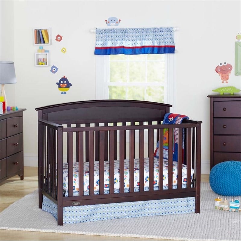 Stork Craft USA Graco Benton 4-in-1 Convertible Crib in Espresso